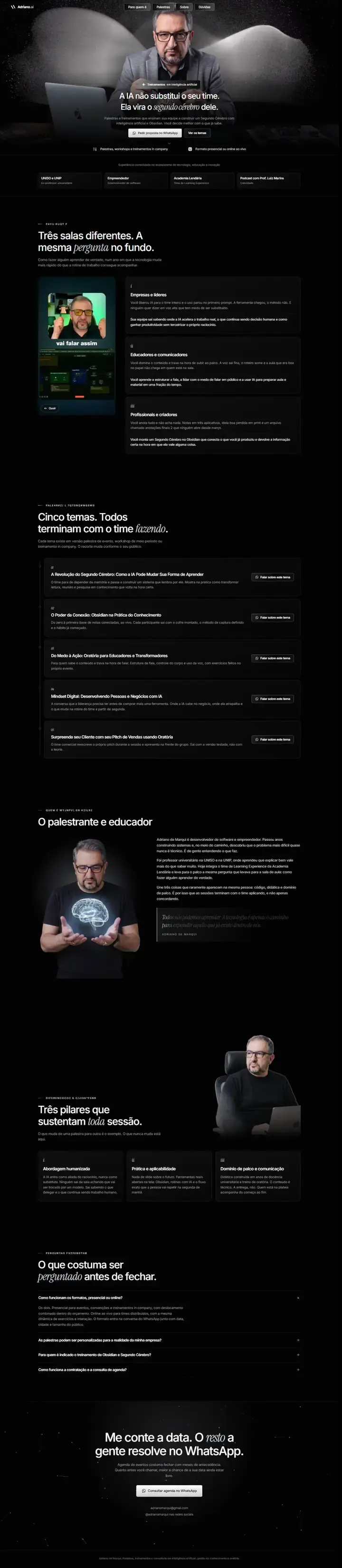 Página do projeto Adriano de Marqui
